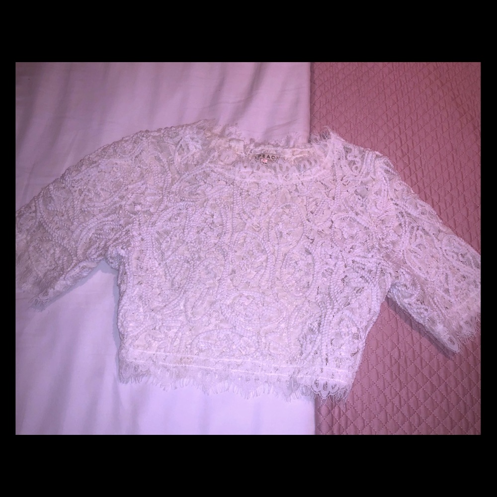 Lace crop top